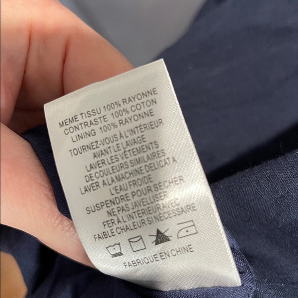 Miss Me Navy Boho Embroidered Ruffle Strap Mini Dress‎ Women's Small Lined Rayon - Picture 6 of 6